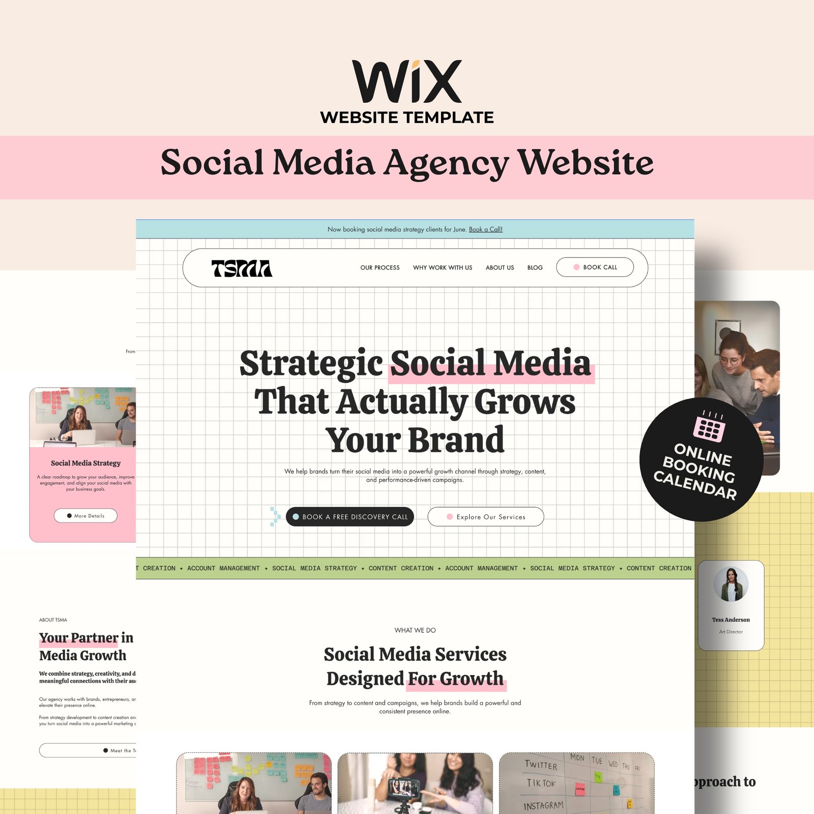 Social Media Agency Wix Template