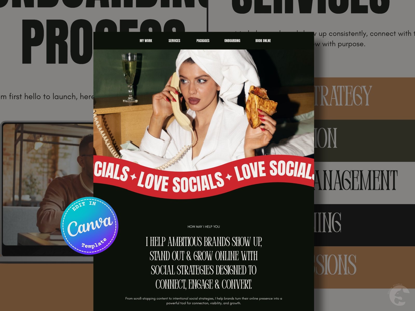 Social Media Strategist & Digital Marketing Website | Premium Canva Website Template - Content Creator - Image 2