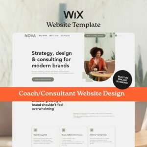 Coach Consultant Website | Wix Website Template - One Page Design