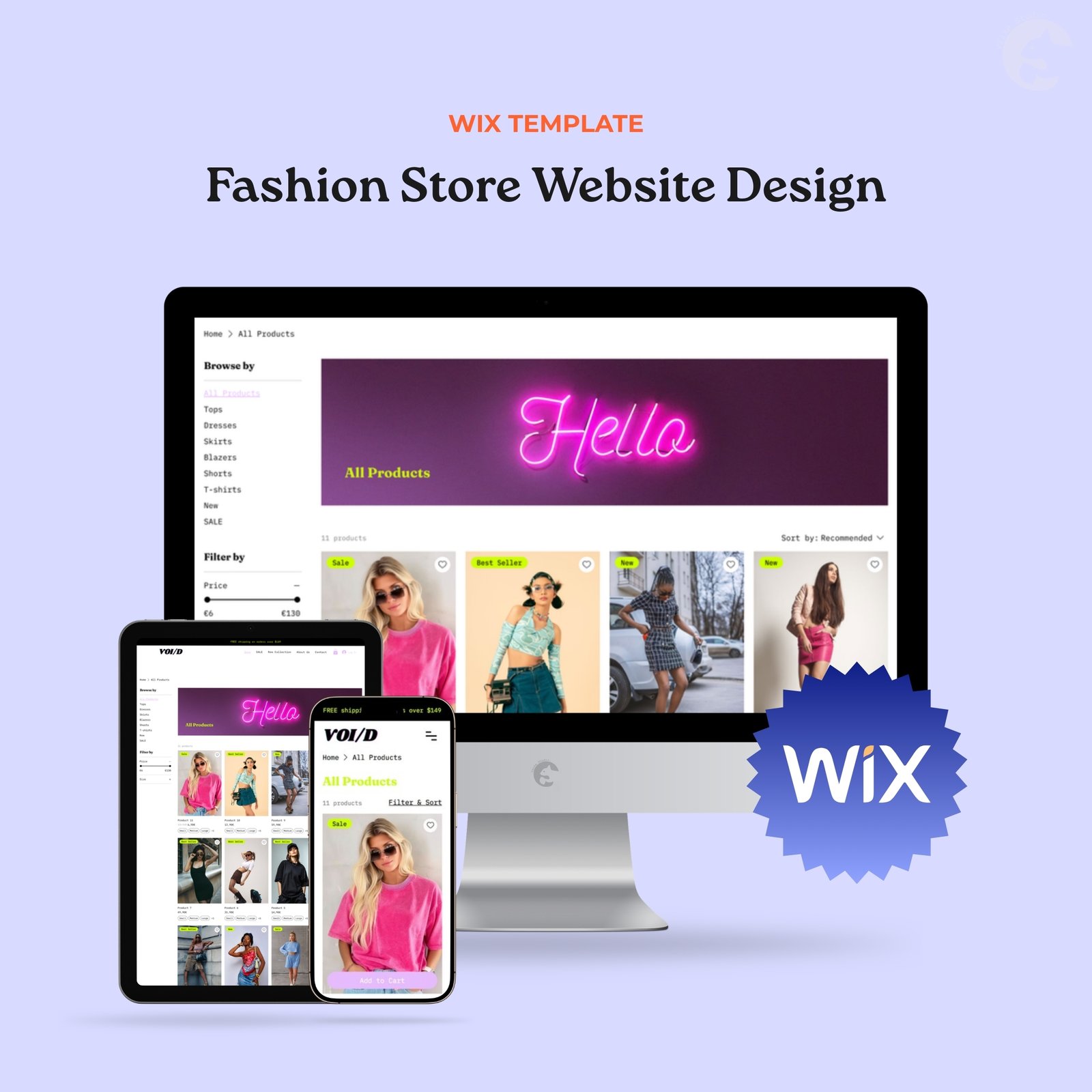 Fashion Brand Online Store Website | Wix Online Shop Template for Clothing Brands - Boutique, Streetwear WT-PRO001 Fashion Brand Online Store Website | Wix Online Shop Template for Clothing Brands - Boutique, Streetwear - Image 2