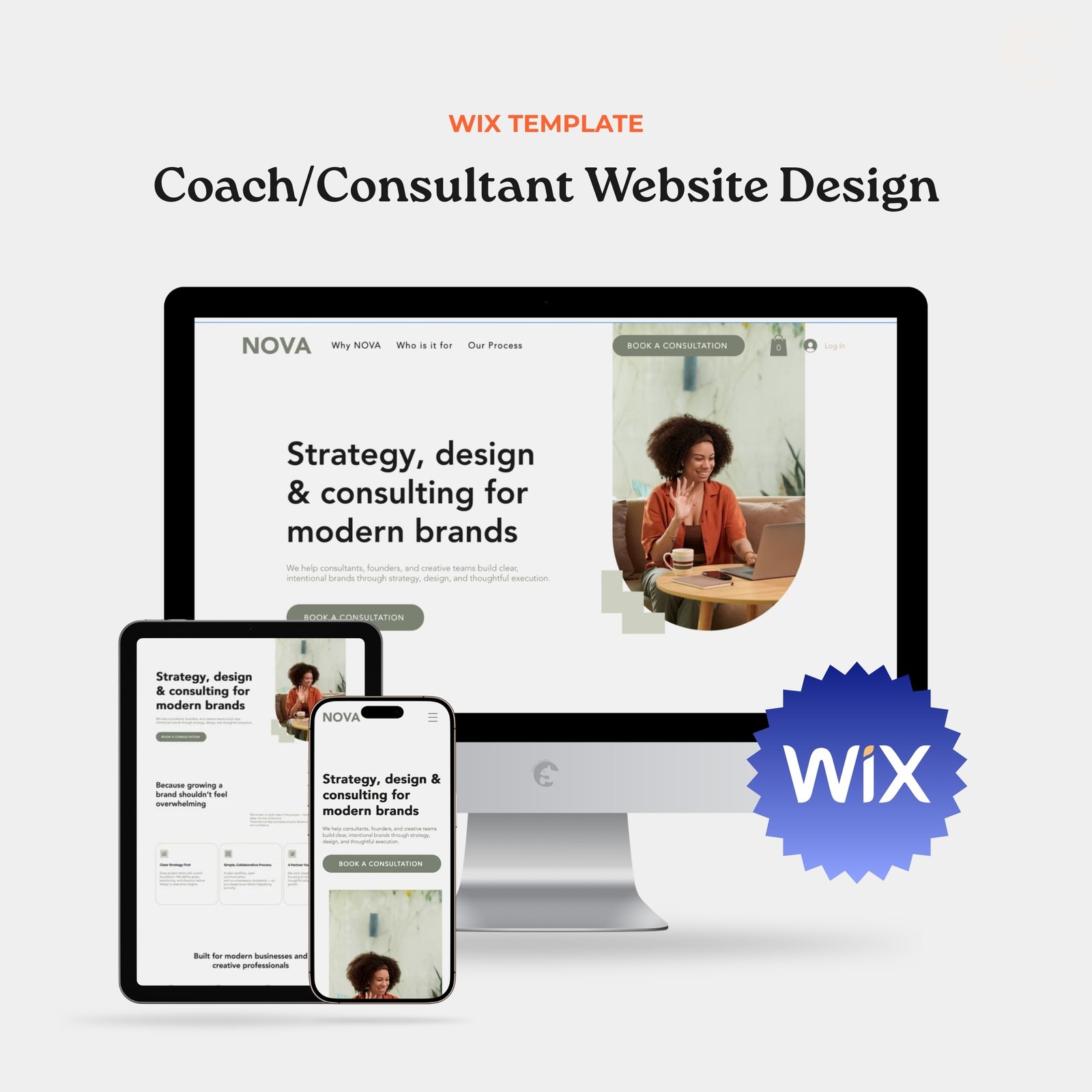 Coach Consultant Website | Wix Website Template - One Page Design - Image 2