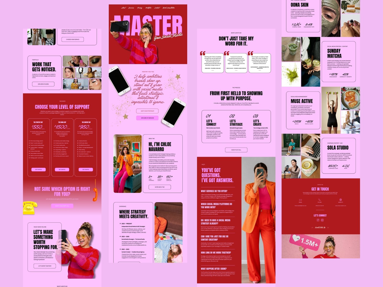 Social Media & UGC Strategist Website | Premium Canva Website Template - Content Creator Portfolio Page - Image 5