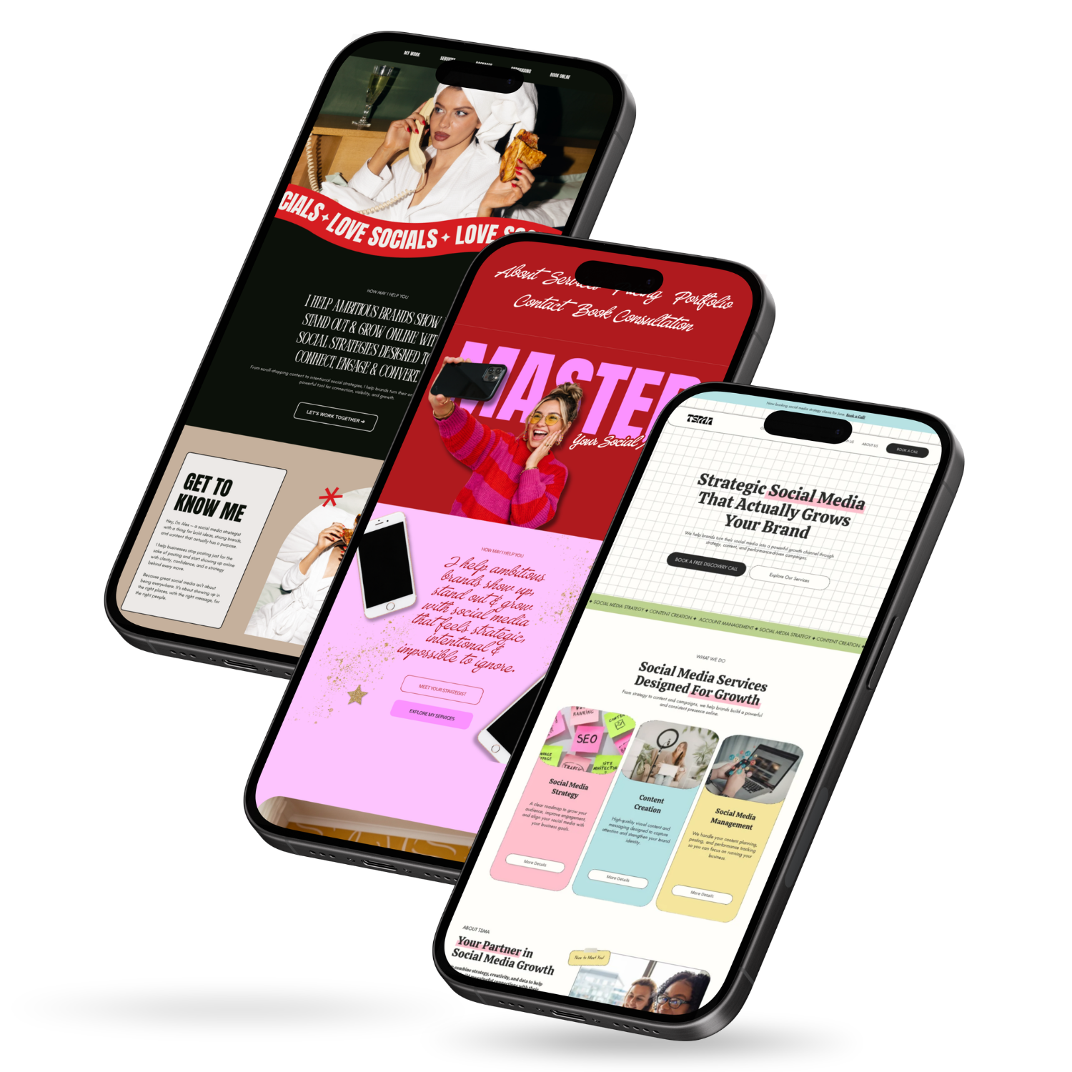 2 Socials Templates Phones Floating