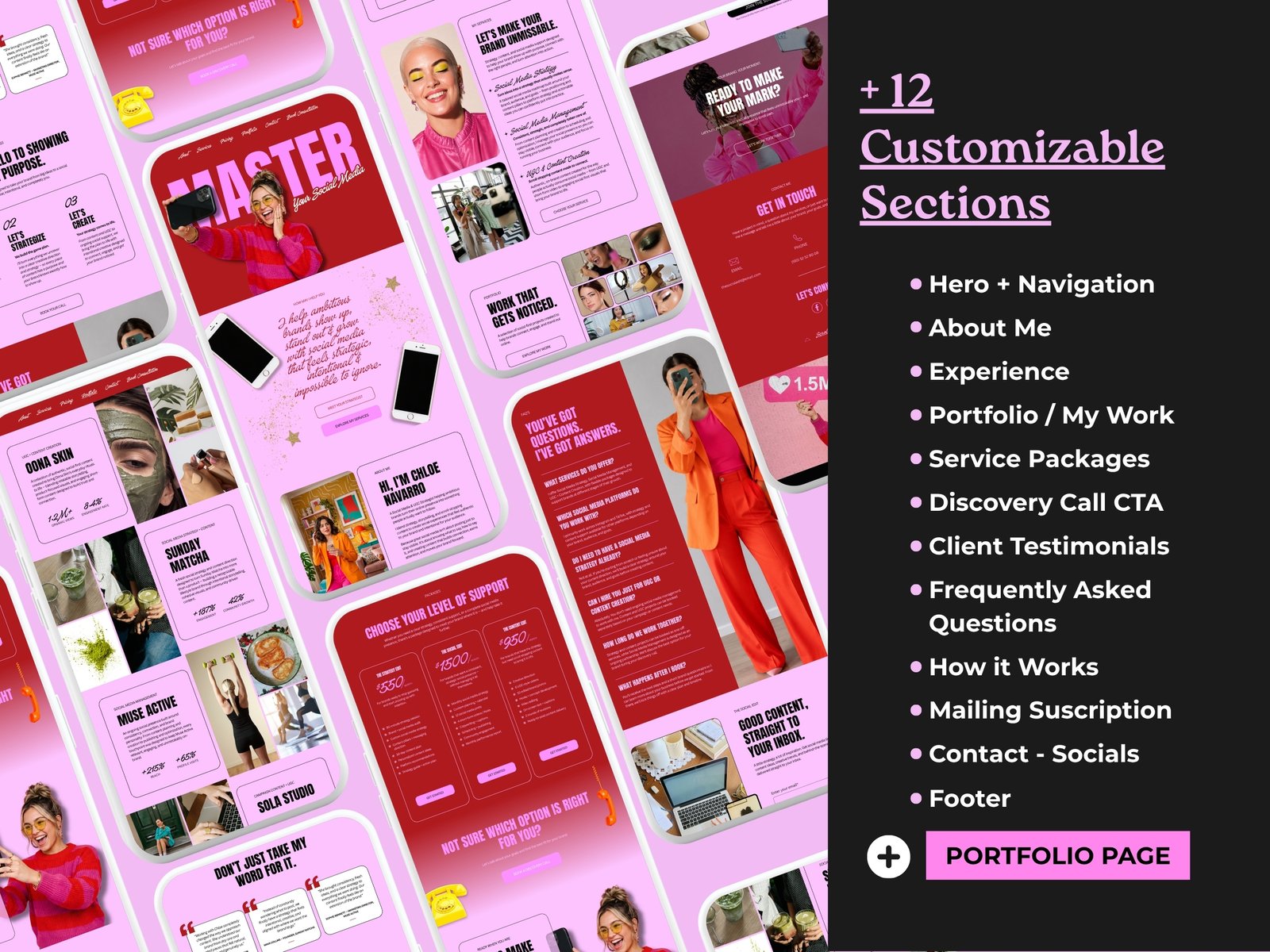 Social Media & UGC Strategist Website | Premium Canva Website Template - Content Creator Portfolio Page - Image 4