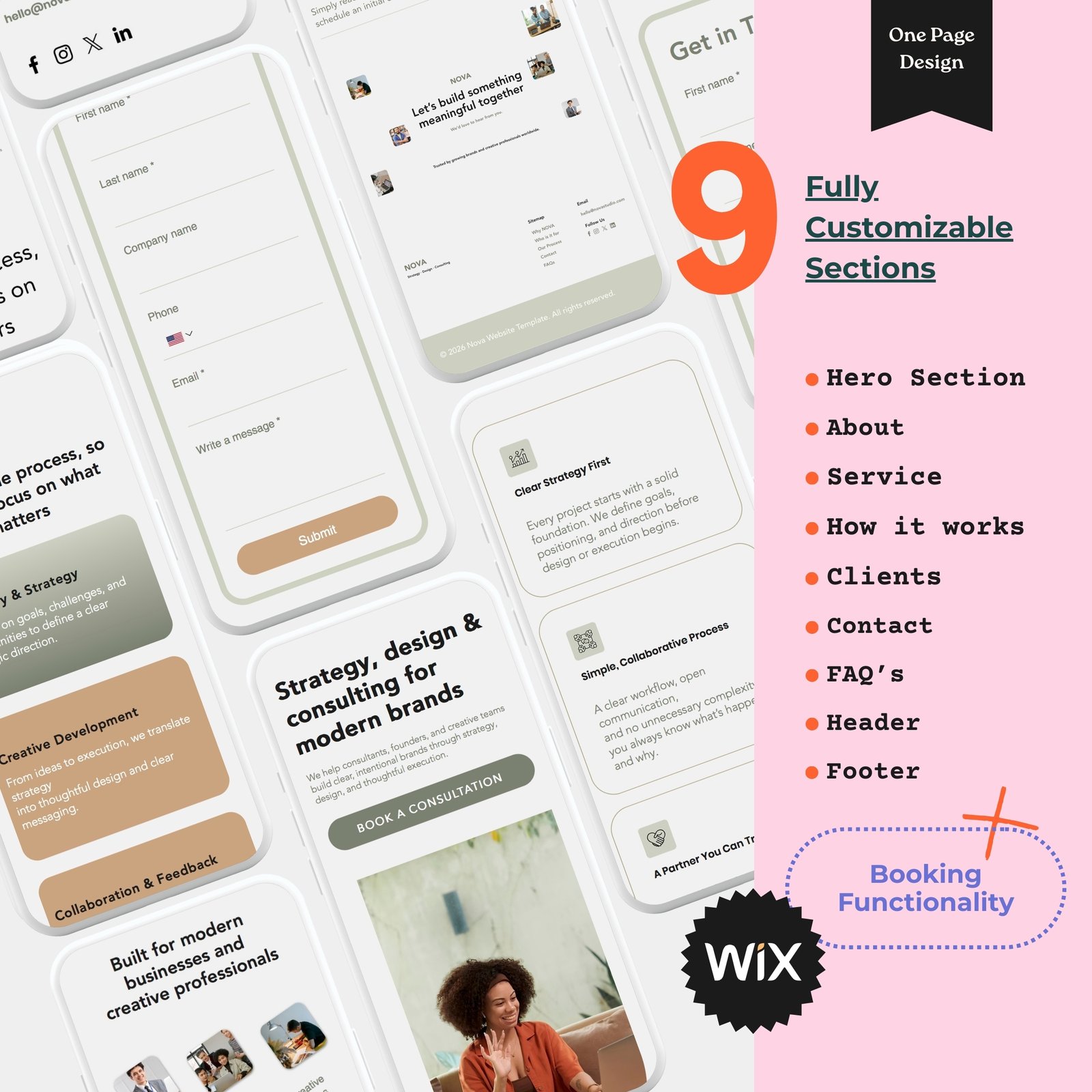 Coach Consultant Website | Wix Website Template - One Page Design - Image 3
