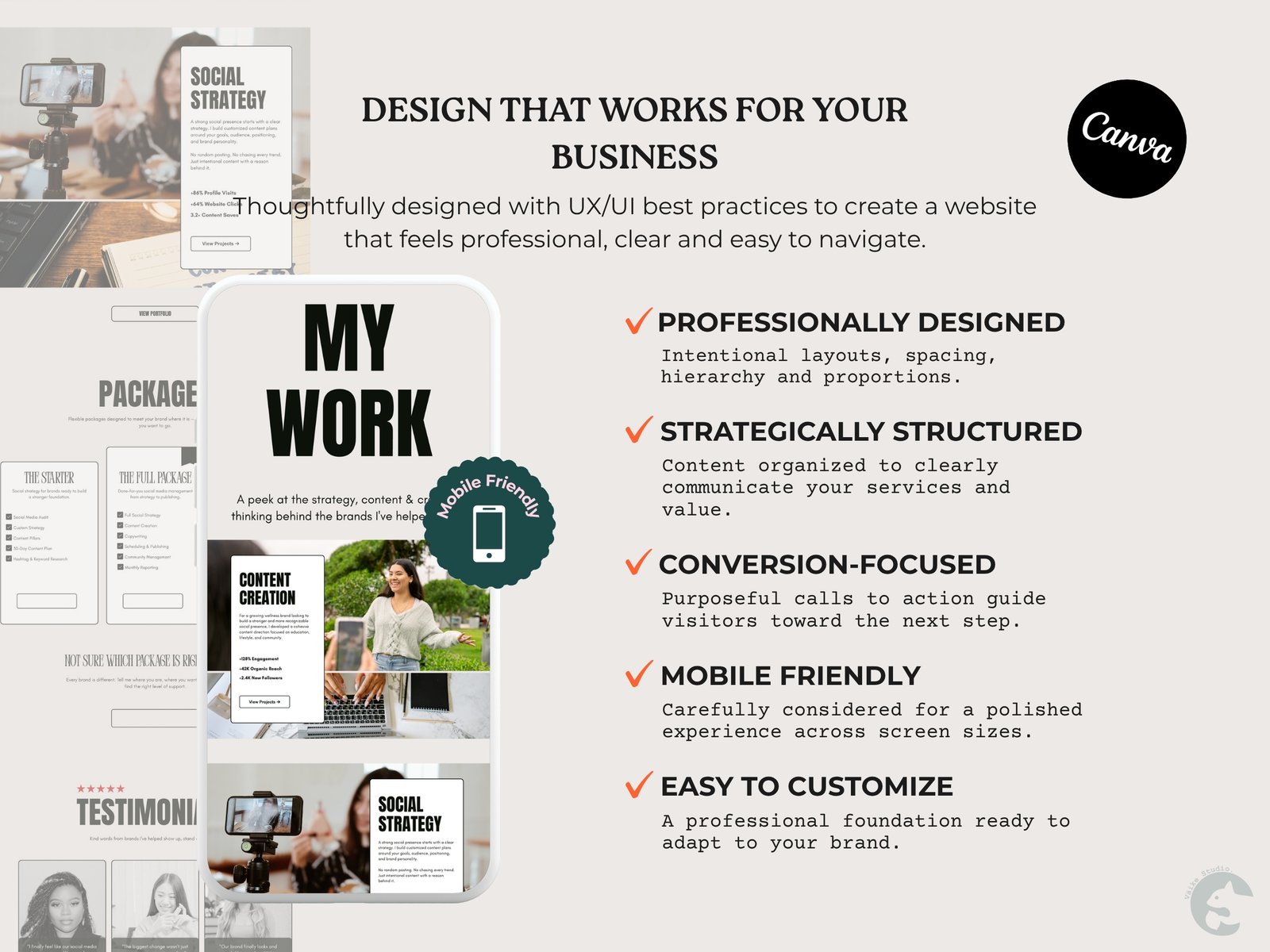 Social Media Strategist & Digital Marketing Website | Premium Canva Website Template - Content Creator - Image 6