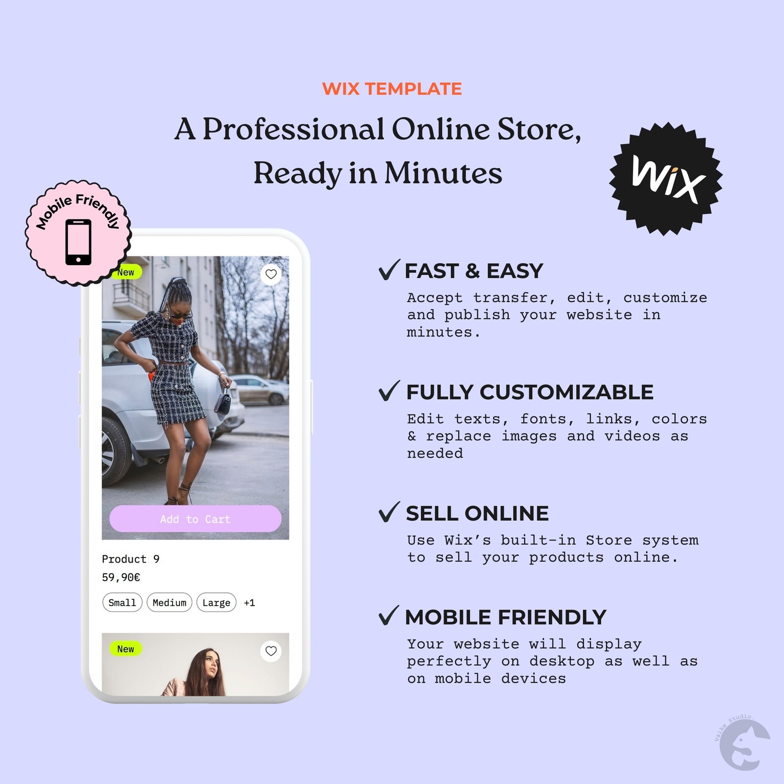 Fashion Brand Online Store Website | Wix Online Shop Template for Clothing Brands - Boutique, Streetwear WT-PRO001 Fashion Brand Online Store Website | Wix Online Shop Template for Clothing Brands - Boutique, Streetwear - Image 4