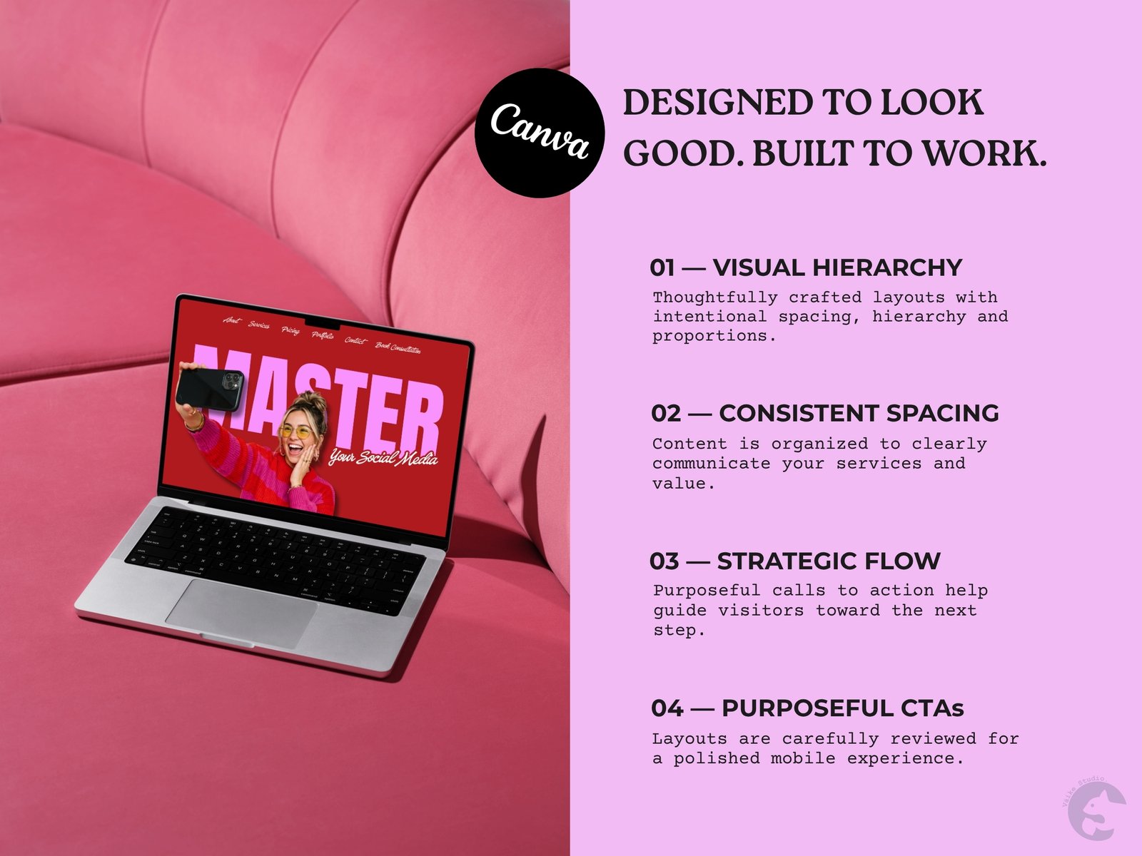 Social Media & UGC Strategist Website | Premium Canva Website Template - Content Creator Portfolio Page - Image 8