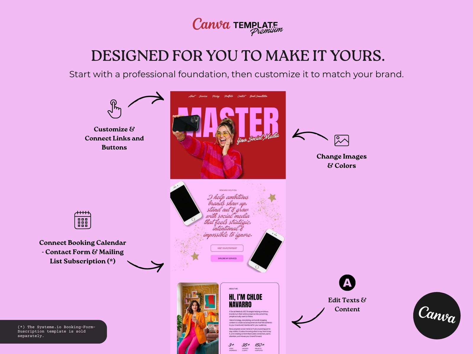 Social Media & UGC Strategist Website | Premium Canva Website Template - Content Creator Portfolio Page - Image 9