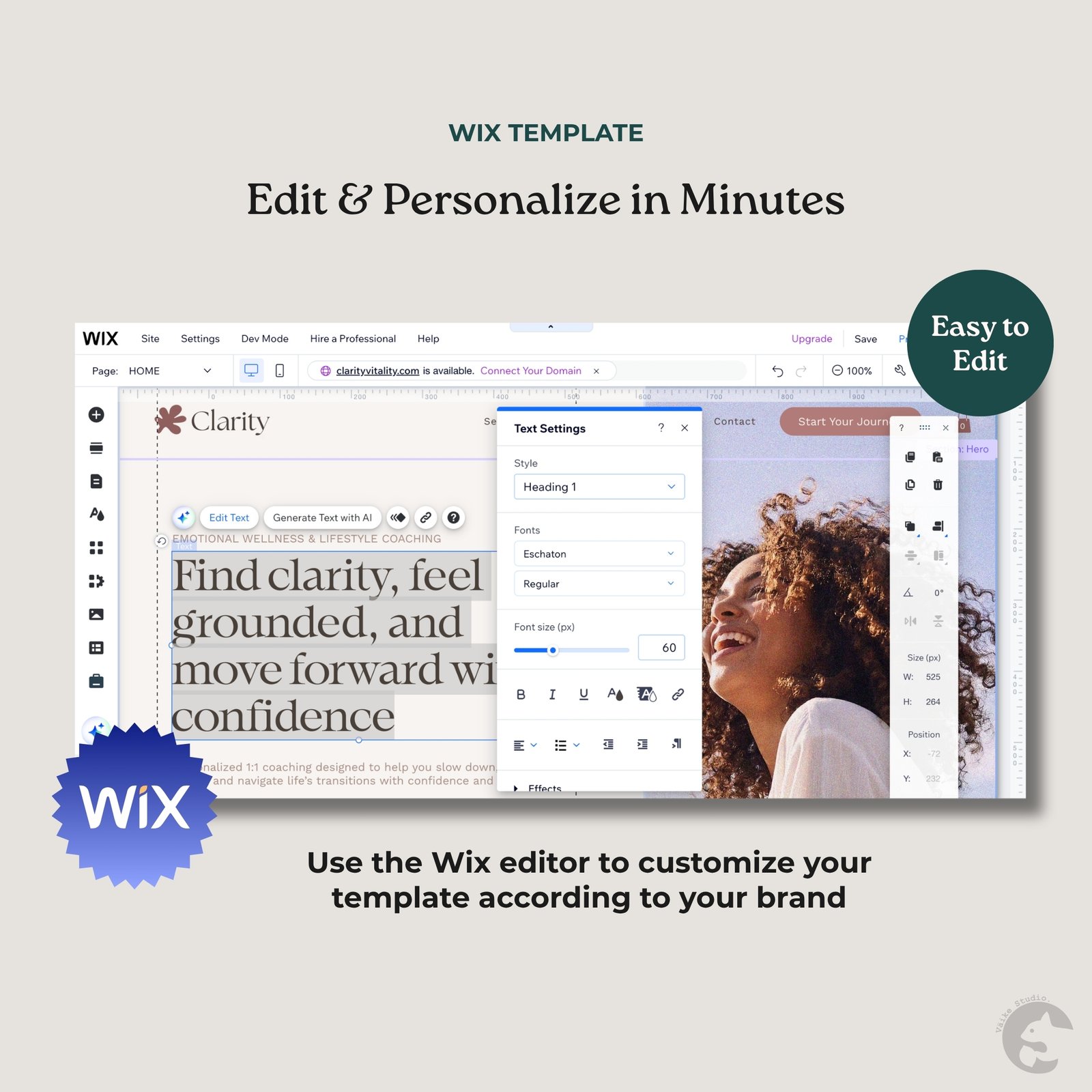 WIX Website Template for Emotional Wellness & Lifestyle Coaches - Modern and Professional - Online Booking Calendar - Image 6