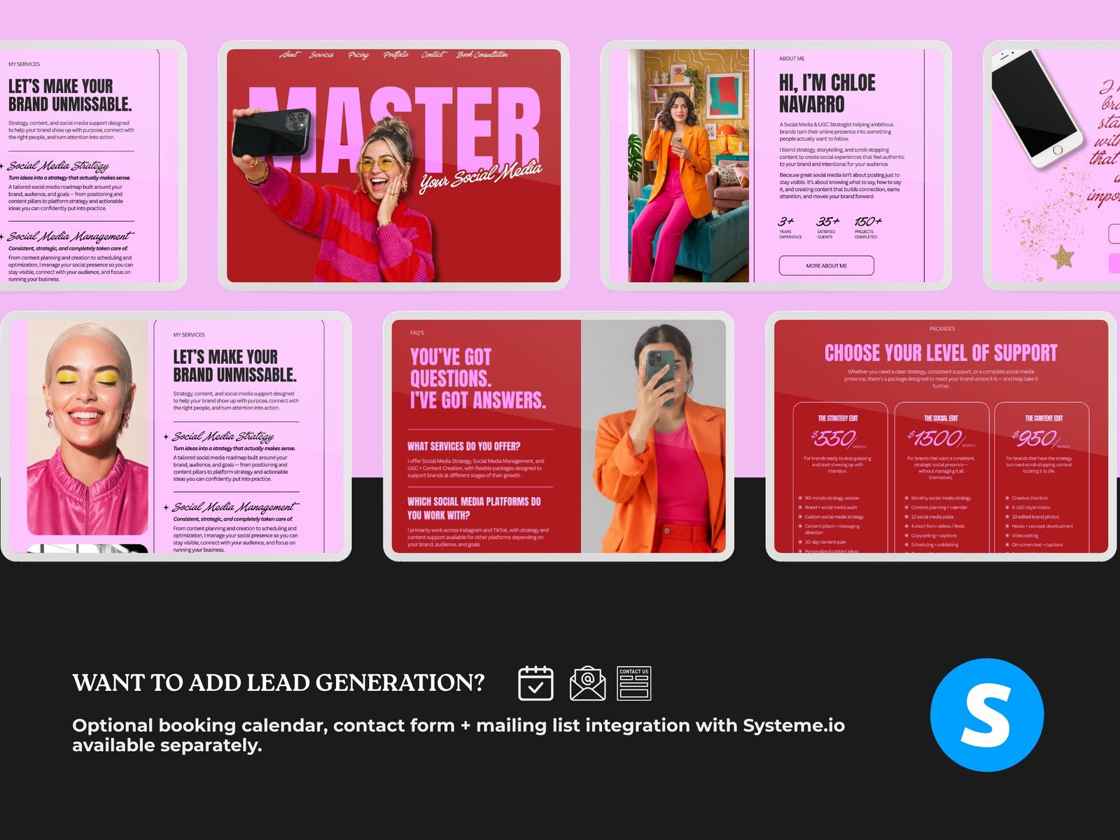 Social Media & UGC Strategist Website | Premium Canva Website Template - Content Creator Portfolio Page - Image 7