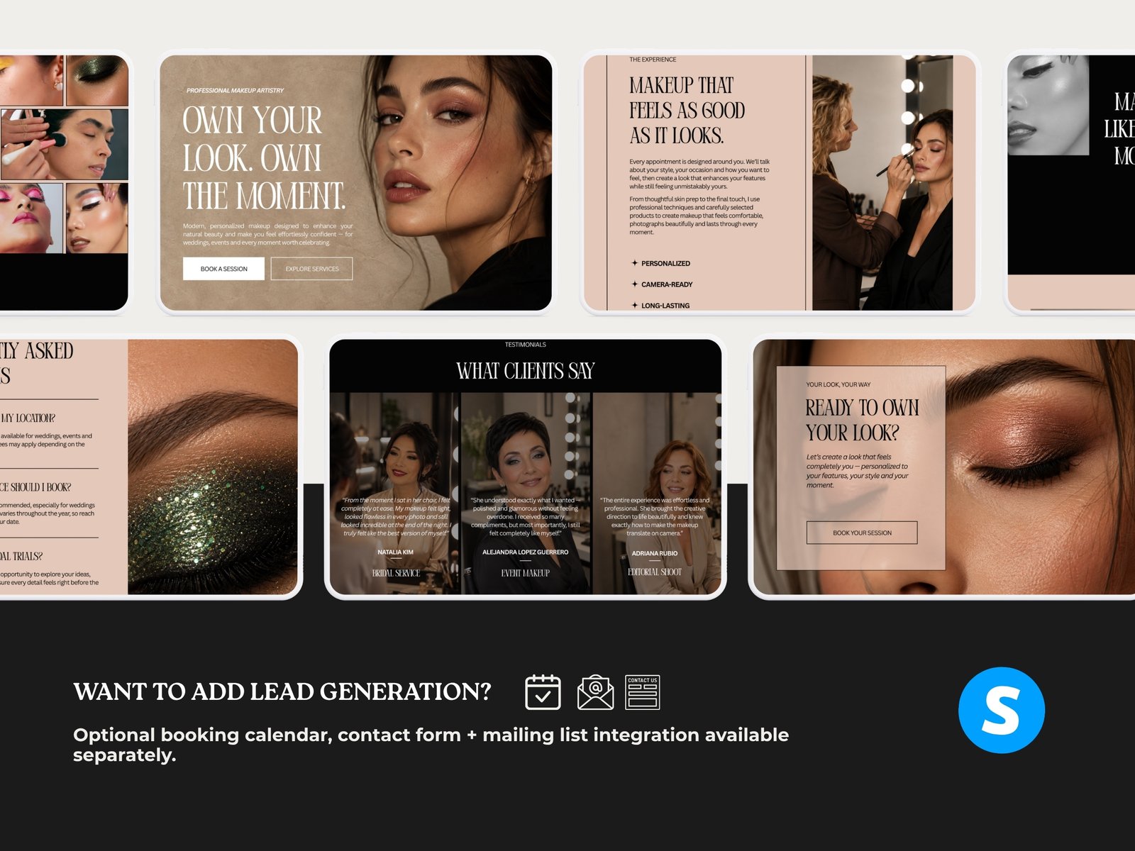 Makeup Artist Portfolio Website | Premium Canva Website Template CT-PRF004 Makeup Artist Portfolio Website | Premium Canva Website Template - Image 7