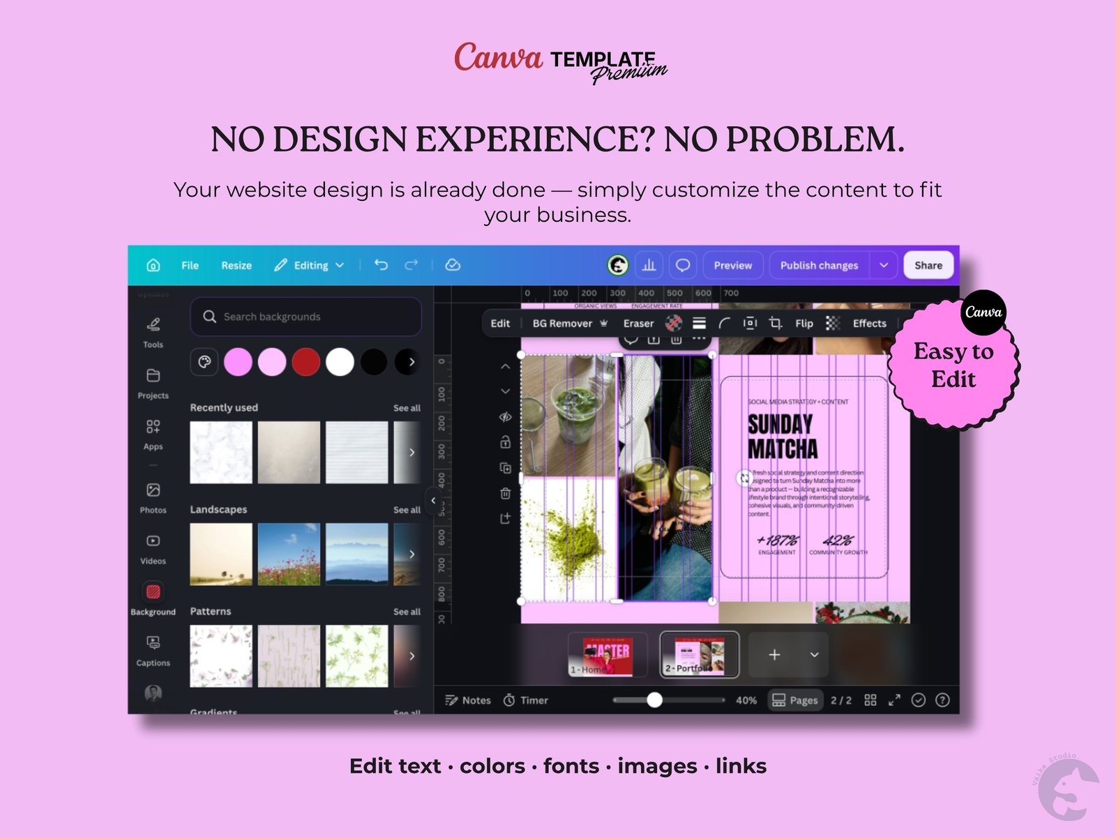 Social Media & UGC Strategist Website | Premium Canva Website Template - Content Creator Portfolio Page - Image 10