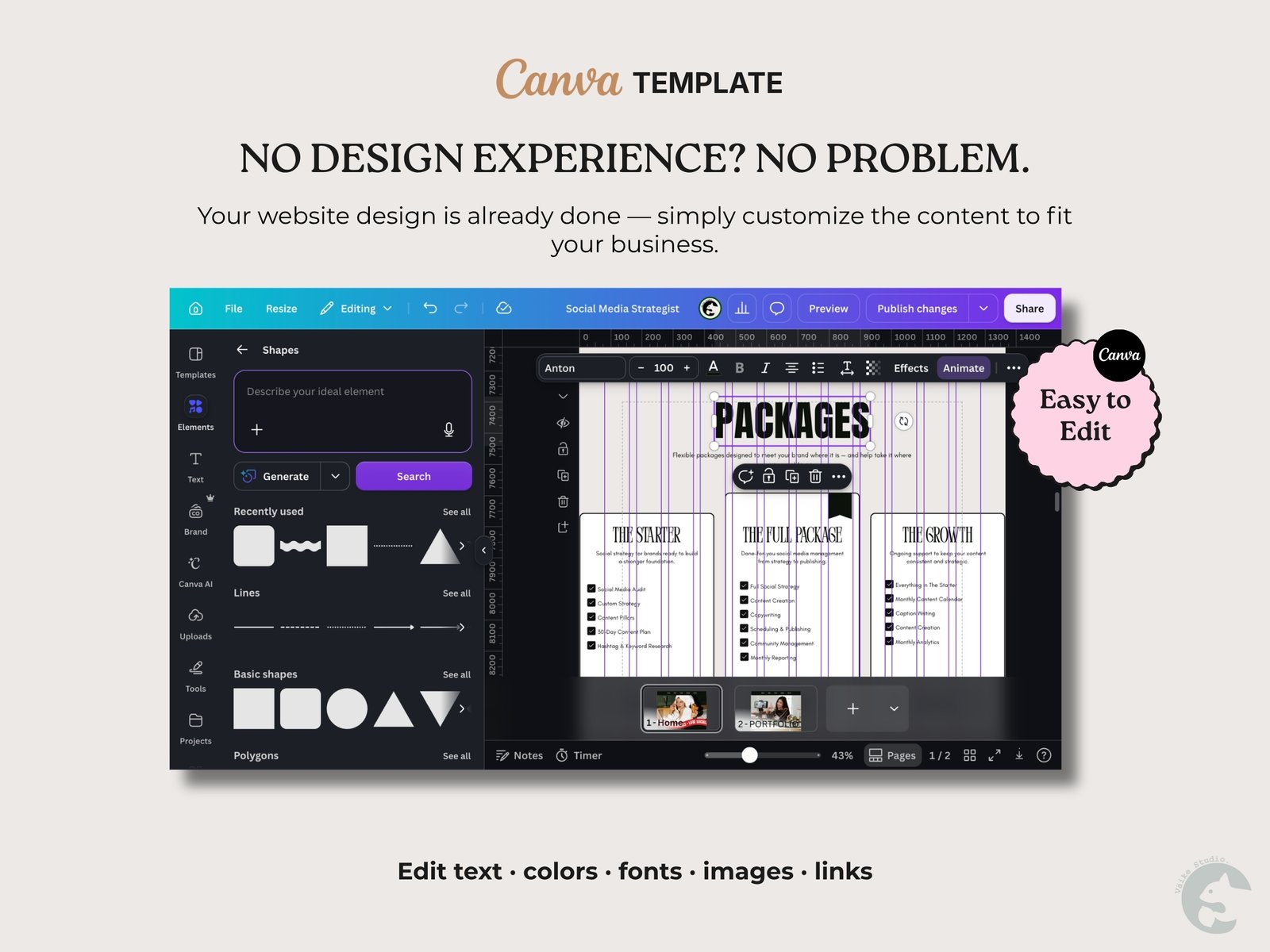 Social Media Strategist & Digital Marketing Website | Premium Canva Website Template - Content Creator - Image 10