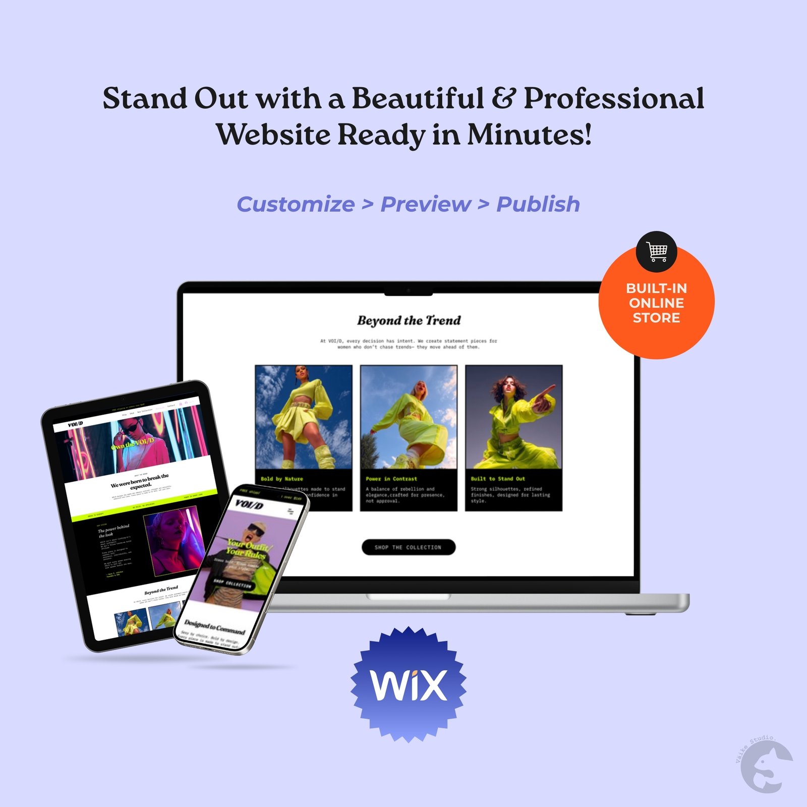 Fashion Brand Online Store Website | Wix Online Shop Template for Clothing Brands - Boutique, Streetwear WT-PRO001 Fashion Brand Online Store Website | Wix Online Shop Template for Clothing Brands - Boutique, Streetwear - Image 8